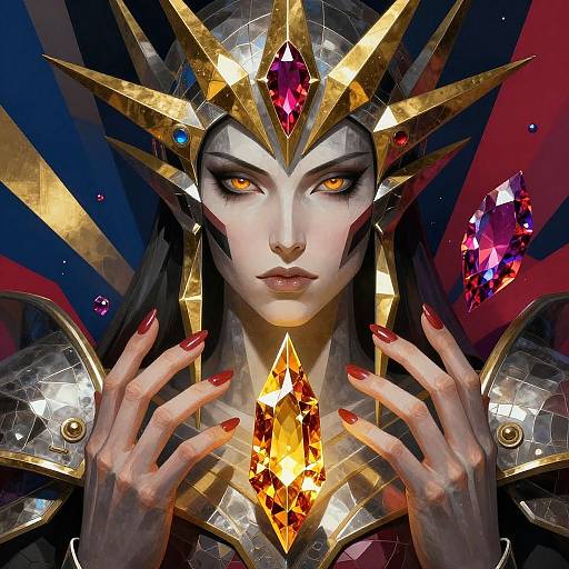 Storm Fleet Pyromancer Gemstone Portrait