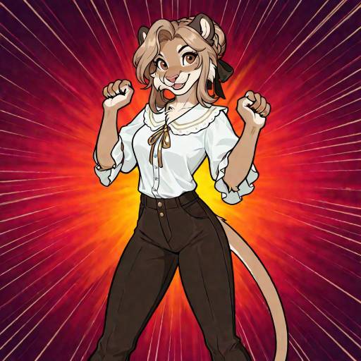 Playful Mountain Lion Character Illustration