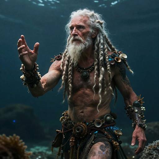 Elderly Celestial Tidecaller Underwater