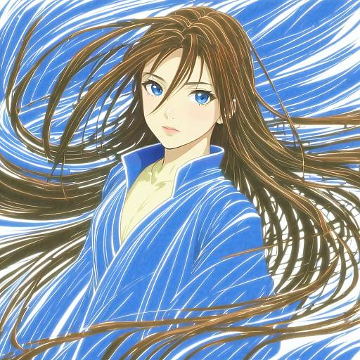 Illustration of Mouri ran, meitantei conan in the style of Fujishiro emyu