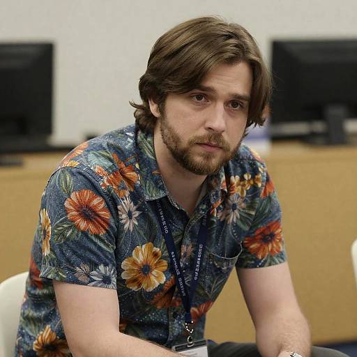 Portrait of a Serious Man Indoors