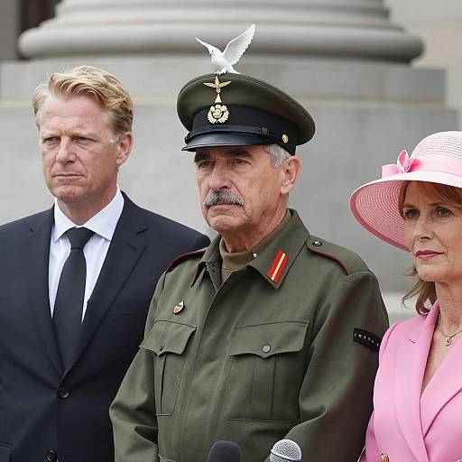 Outdoor Gathering with Distinct Characters