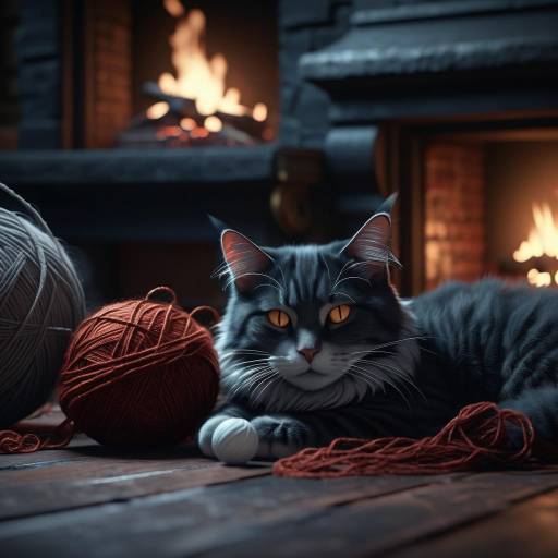 Jasper the Cat by the Cozy Fire Jasper the Cat by the Cozy Fire