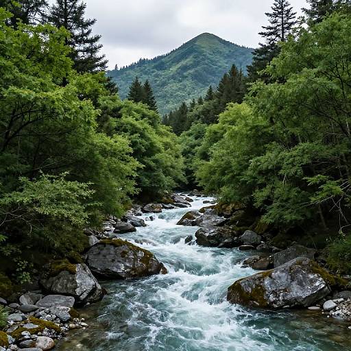 Melodic River Flowing to Singing Forest