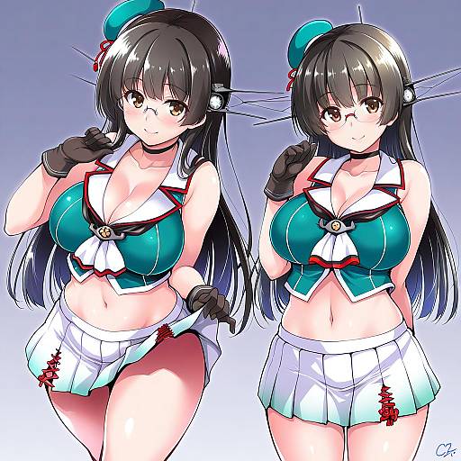Illustration of Choukai kai ni (kancolle), kantai collection in the style of C.r.
