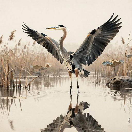 Great Blue Heron at Sunrise