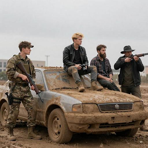 Urban Adventure with Muddy Car