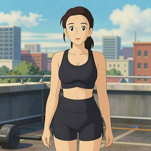 Pear-Shaped Athlete on Rooftop Bootcamp