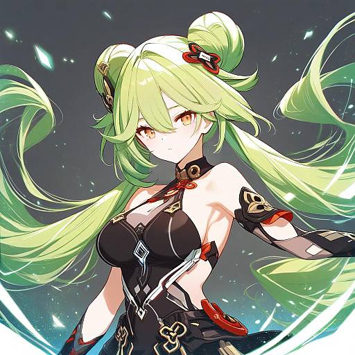 Illustration of Ai-chan (honkai impact), honkai (series) in the style of Kojima takeshi