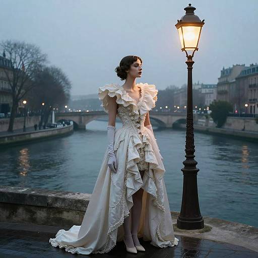 Dreamlike Parisian Couturier in Sodium Glow