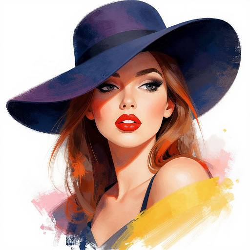 Confident Woman in Stylish Hat