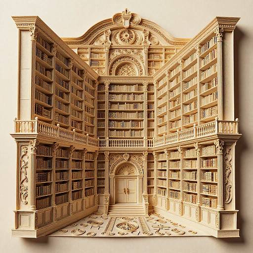 Multi-Dimensional Ancient Library Quilling