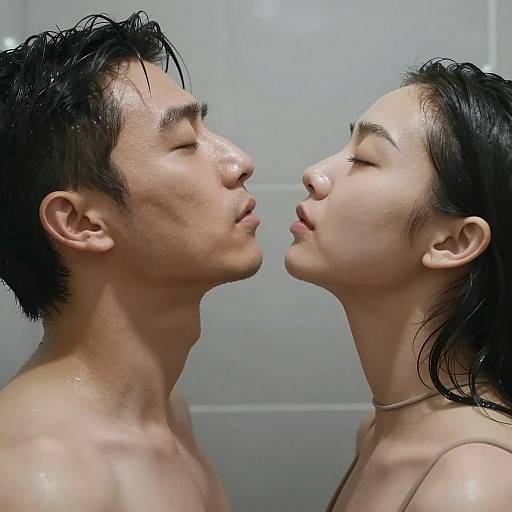Intimate Shower Moment: A Close-Up