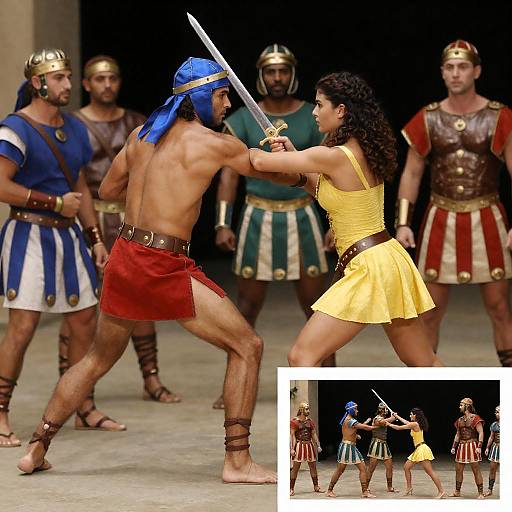 Vibrant Fabiola Swordfight Movie Still