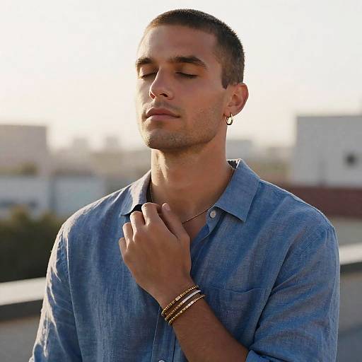 Serene Urban Sunrise Portrait