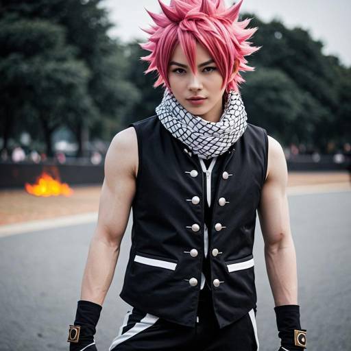 Fiery Natsu Dragneel Cosplay Costume Idea