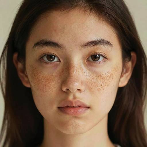 Portrait with Natural Freckles Effect