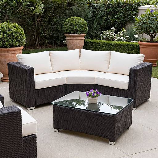 Elegant Roma Garden Rattan Sofa Set