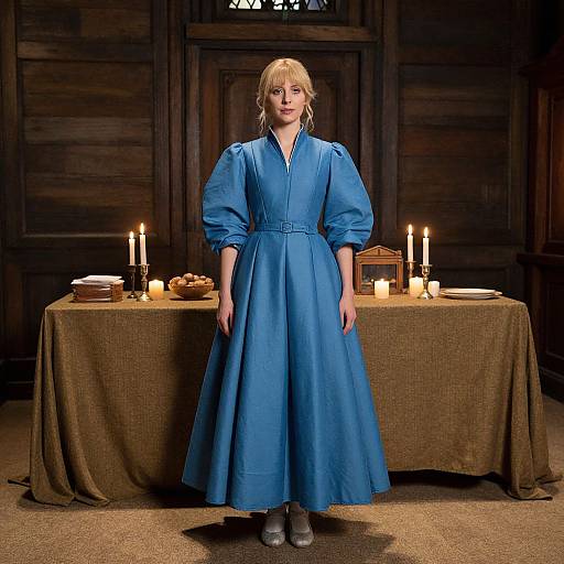 Woman in Blue Sophie Howl Dress