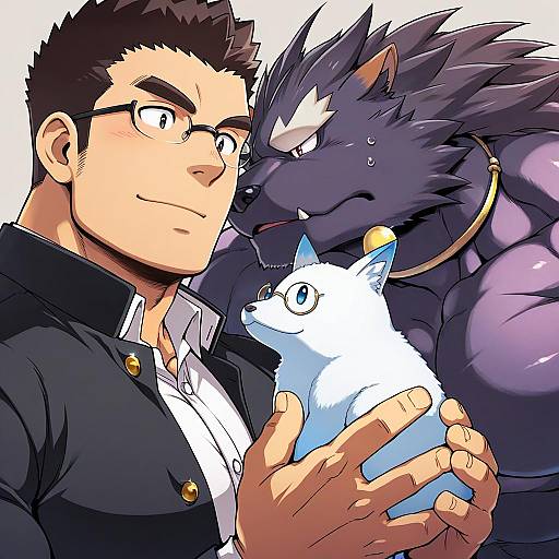 Illustration of Motoori shiro, tokyo afterschool summoners in the style of Tamago (yotsumi works)
