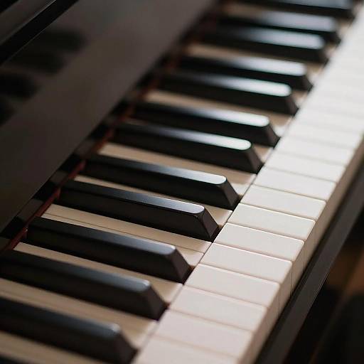 Elegant Close-Up of Piano Keys