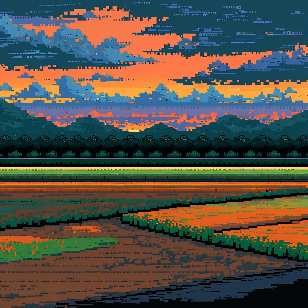 Retro Pixel Art: Cracked Earth Flats