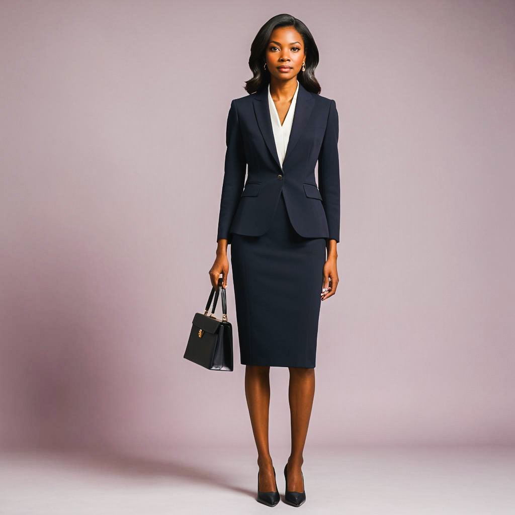 Stylish Businesswoman in Tailored Outfit