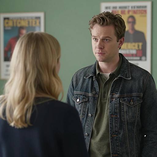 Indoor Scene with Two People Interacting