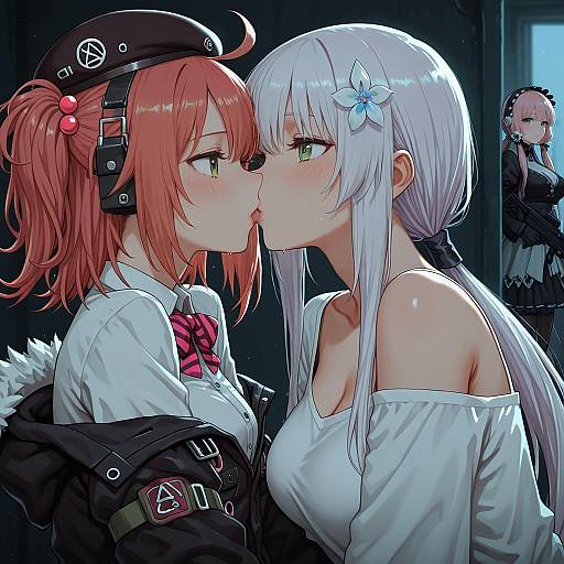 Illustration of Mp7 (girls' frontline), girls' frontline in the style of Gomu (chewinggom)