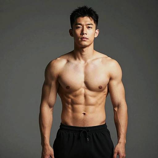 Confident Muscular Man Pose