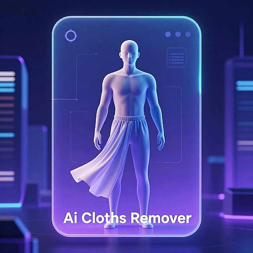 Futuristic AI Clothes Remover Interface
