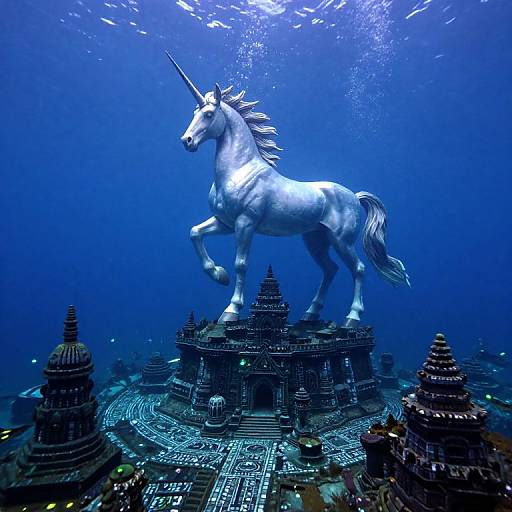 Underwater Fantasy with Majestic Unicorn