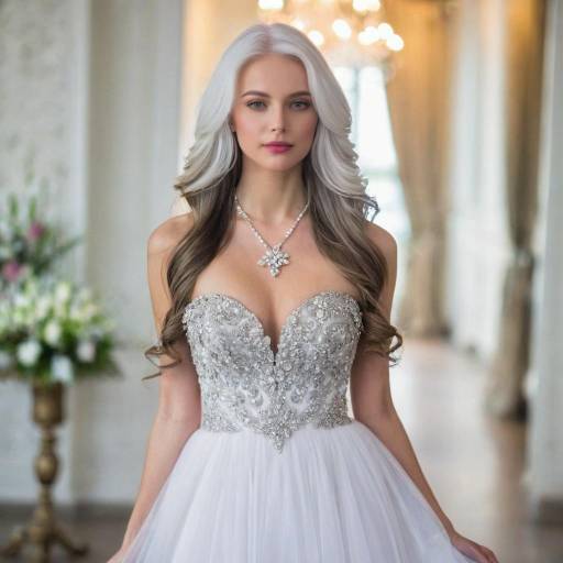 Elegant Bride in a Blurred Background