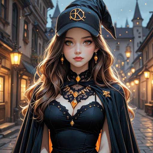 Enchanting Witch with Bold Style Enchanting Witch with Bold Style