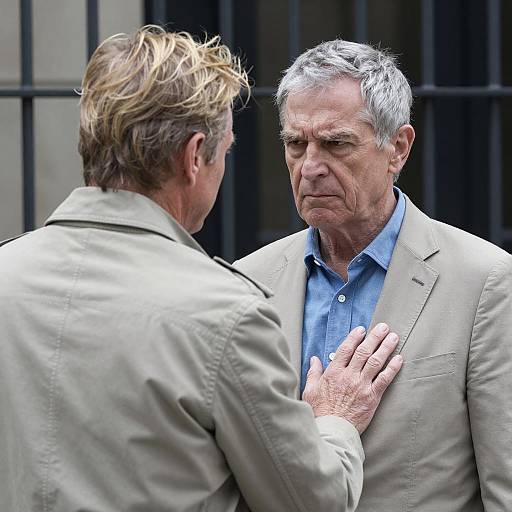 Emotional Encounter Between Two Men