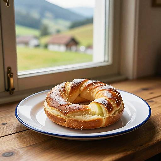 Apple Strudel in Cozy Swiss Bakery