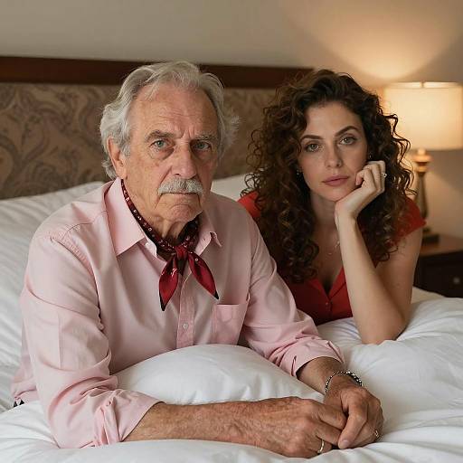 Intimate Portrait of a Couple in Warm Lighting