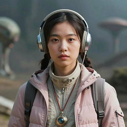 Hyperrealistic Celestial Navigator Portrait