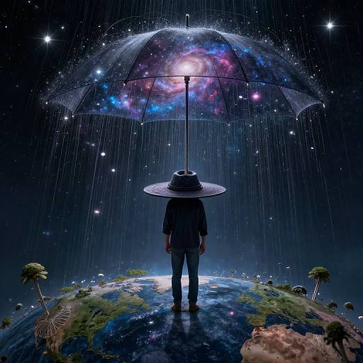 Galaxy Rain from Pocket-Dimension Umbrella
