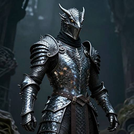 Synthwave Norse Dragon Scale Wizard