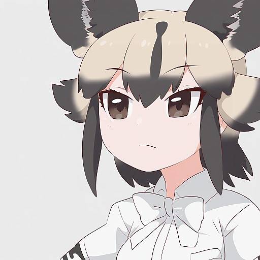Illustration of African wild dog (kemono friends), kemono friends in the style of Otokamu