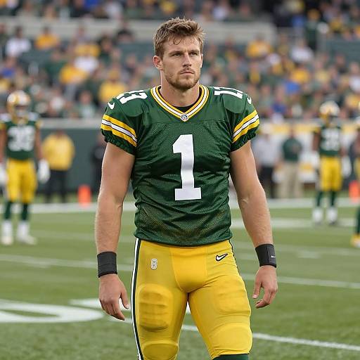 Green Bay Packers Football Player on Field