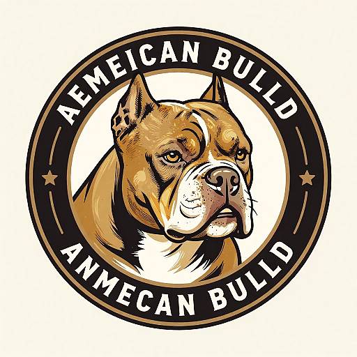 American Bully Vintage Badge Logo