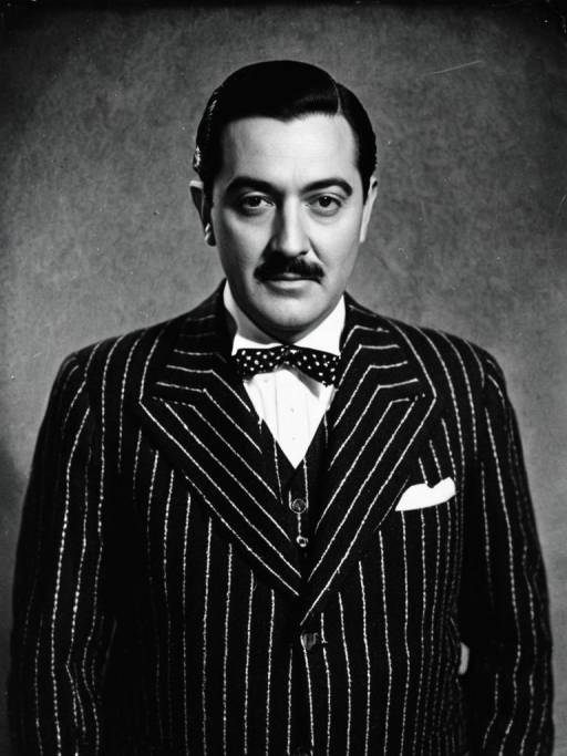 Realistic Studio Portrait of Gomez Addams