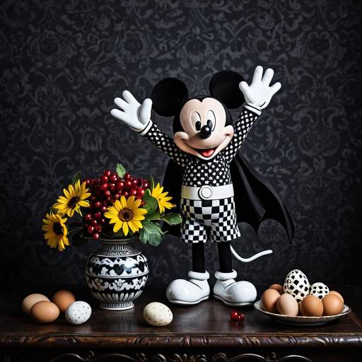 Whimsical Op Art with Mickey Mouse