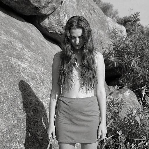 Sunlit Portrait of a Brown-Haired Woman
