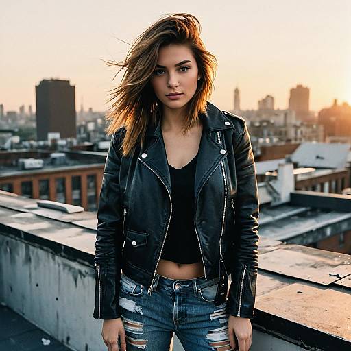 Layered Cut Fashion Rooftop Shoot