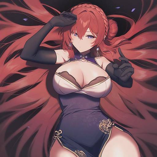 Illustration of Monarch (azur lane), azur lane in the style of Re ghotion