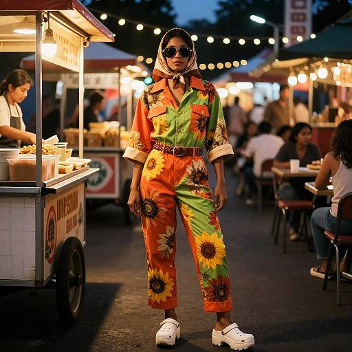 70s Street Food Vendor Retro Outfit