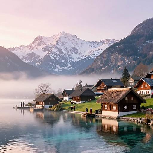 Tranquil Village by Crystal Lake